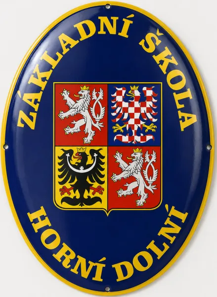 Smaltovaná cedule pro školu (školku) v oválu A12-skola 4